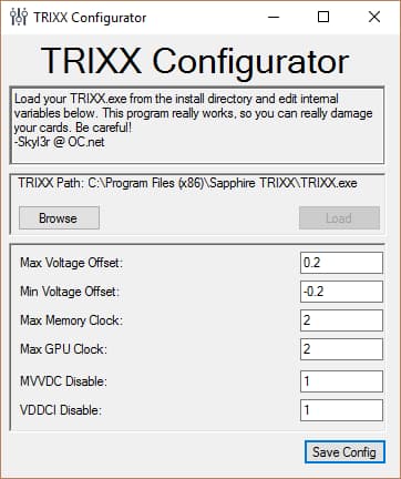 Trixx Configurator preview