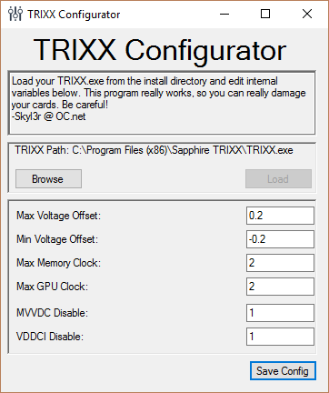 Trixx Configurator preview
